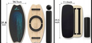 Sportneer deska do balansowania drewniana HQ-B23-A surfingowa równowagowa 4