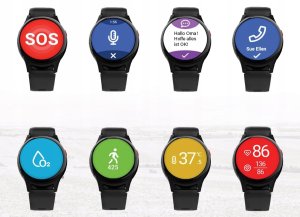 James B6 R8 zegar alarmowy bezpieczeństwa dla seniora upadku GPS smartwatch 2