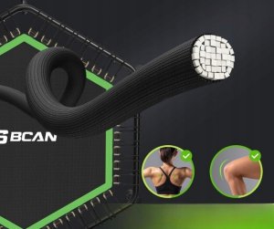 BCAN Mini trampolina fitness z uchwytem 250 kg 123 cm nowa 6