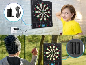 Coanhctm Elektroniczna tarcza do darta 12 rzutek 34 gry dla 1-8 graczy 11