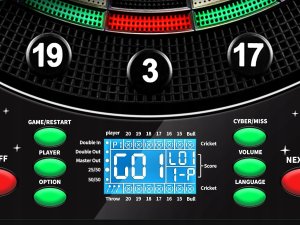 Coanhctm Elektroniczna tarcza do darta 12 rzutek 34 gry dla 1-8 graczy 14