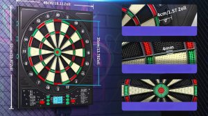 Coanhctm Elektroniczna tarcza do darta 12 rzutek 34 gry dla 1-8 graczy 2