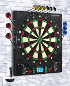 Coanhctm Elektroniczna tarcza do darta 12 rzutek 34 gry dla 1-8 graczy 9