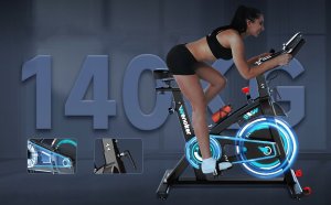 Rower treningowy Wenoker stacjonarny monitor LCD 140 kg nowy 2024 5