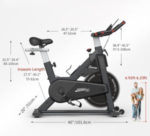 Rower stacjonarny Nike PASYOU S30 rower treningowy magnetyczny monitor LCD 150 kg czarny nowy 2