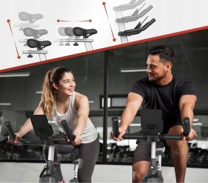 Rower stacjonarny Nike PASYOU S30 rower treningowy magnetyczny monitor LCD 150 kg czarny nowy 4