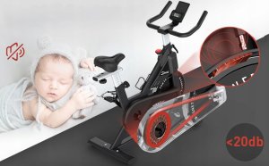 Rower stacjonarny Nike PASYOU S30 rower treningowy magnetyczny monitor LCD 150 kg czarny nowy 5