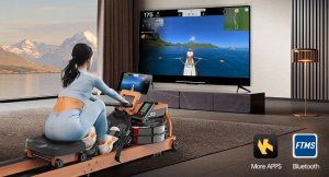 Wioślarz treningowy JOROTO MR280PRO wodny dębowy składany 150kg nowy 2