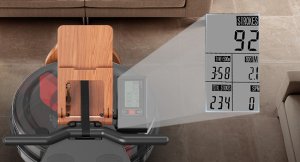 Wioślarz treningowy JOROTO MR280PRO wodny dębowy składany 150kg nowy 5