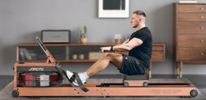 Wioślarz treningowy JOROTO MR280PRO wodny dębowy składany 150kg nowy 7