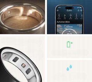 Inteligentny Pierścień Oura Ring 4 Monitor zdrowia/aktywności 8 dni pracy 5