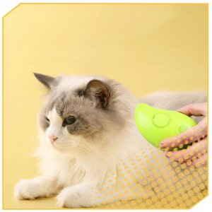 QIKtech Szczotka parowa dla kota zwierząt elektryczna do pielęgnacji sierści 7