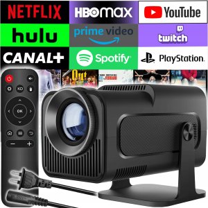 QIKtech RZUTNIK PROJEKTOR TV WIFI FULL HD HY300 LCD LED BLUETOOTH ANDROID (czarny) 5