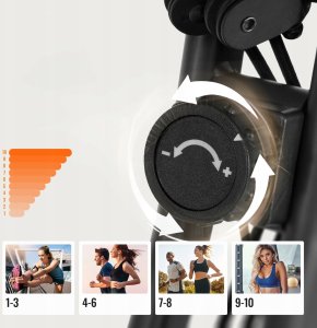 QIKtech Rower Stacjonarny Składany Treningowy Rowerek do Ćwiczeń Fitness do 110kg 4