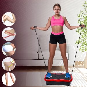 QIKtech PLATFORMA WIBRACYJNA Masażer Trening Całego Ciała Wyszczuplająca Wibrująca Czerwony 3