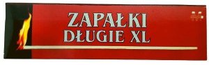 Zapałki długie 12szt 96mm kominek grill mononegro 1