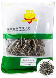 Suszone chińskie grzyby uszaki paski fungus white black stripsy przyprawa 100g 1
