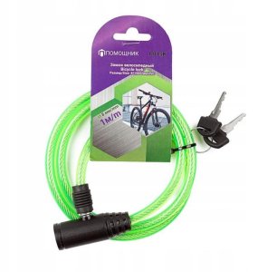 Linka zabezpieczająca do roweru (średnica 8mm, L-1000mm, 2 klucze) 5