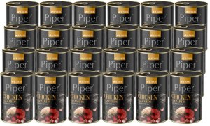 Piper Animals Junior Mokra karma dla psa z żołądkami z kurczaka i burakiem zestaw 24 x 400 g 1