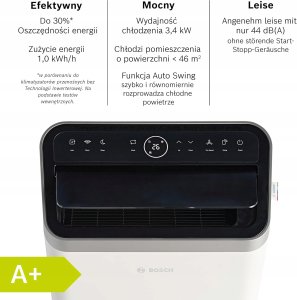 Bosch Mobile Air Conditioner | Cool 5000 | Suitable for rooms up to 46 m³ | White/Black 1