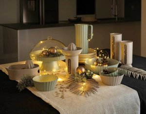 AGORA Patera do ciasta z pokrywą biała 3