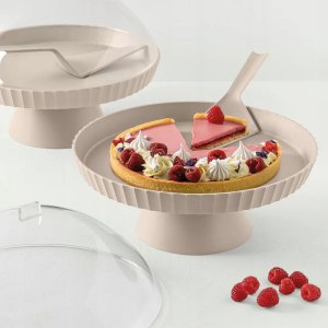 AGORA Patera do ciasta z pokrywą szaro-beżowy 2