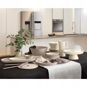 AGORA Patera do ciasta z pokrywą szaro-beżowy 5