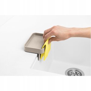 BATTIGIA Uchwyt do gąbki szaro-beżowy 13