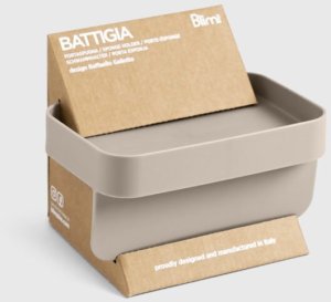 BATTIGIA Uchwyt do gąbki szaro-beżowy 6