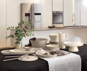 POSATE Zestaw sztućców serwisowych kremowy 6