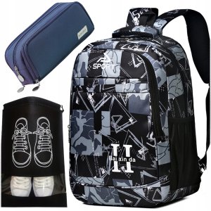 ND32_K402C K402C ZESTAW PLECAK SZKOLNY SPORTOWY WOREK NA BUTY PIÓRNIK 2