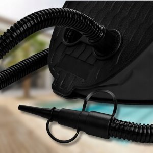 Pompka nożna do materaca pontonów wielofunkcyjna + KOŃCÓWKI 3L 4