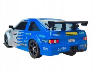 DUŻY Samochód Do Driftu Auto RC Drift 1:16 2,4 GHz PARA DYM Srebrna Toyota 4WD LED 4