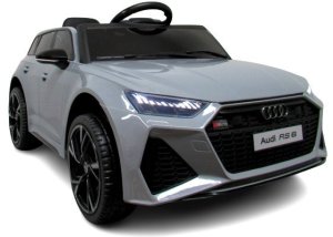 AUDI RS6 GT SZARY Auto na akumulator EVA Skóra pilot 1