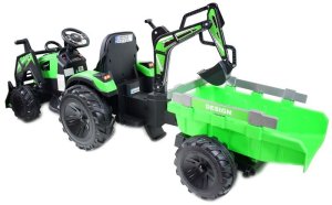 MEGA TRAKTOR Z ŁADOWARKĄ,KOPARKĄ, PRZYCZEPĄ 24 V SUPER-MOC OLBRZYMI 11