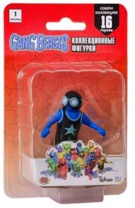 P.M.I. Gang Beasts series 1 Wrestler Blue 7cm 1