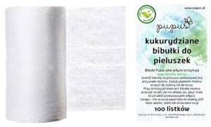 KUKURYDZIANE Jednorazowe bibułki/papierki do pieluszek (100 listków) 1
