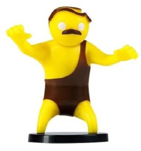 P.M.I. Gang Beasts series 1 Wrestler Yellow 7cm 1