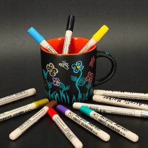 Markery akrylowe do tkanin kamieni pisaki flamastry mazaki wodoodporne DIY 12 szt. 10