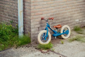 Pierwszy rower biegowy balansujący dziecięcy niebieski dla dzieci Trybike 4