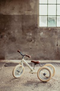 Pierwszy rowerek trójkołowy dziecięcy biegowy 2w1 kremowy matowy Trybike 6