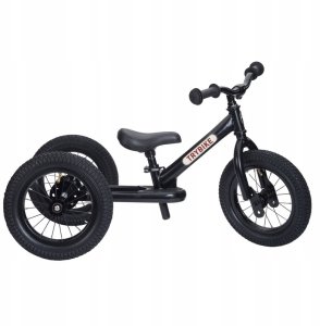 Pierwszy rowerek trójkołowy dziecięcy biegowy 2w1 czarny dla dzieci Trybike 1