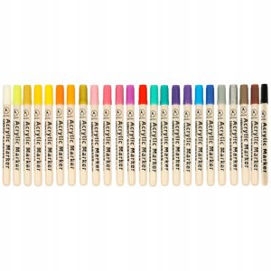 Markery akrylowe do tkanin kamieni pisaki flamastry mazaki wodoodporne DIY 48 szt. 11