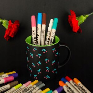 Markery akrylowe do tkanin kamieni pisaki flamastry mazaki wodoodporne DIY 48 szt. 5