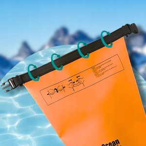 WOREK WODOODPORNY WODOSZCZELNY KAJAK TORBA PLECAK TURYSTYCZNY 15L POMARAŃCZOWY 3