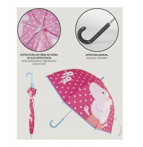 PARASOL PRZECIWDESZCZOWY DLA DZIECI PEPPA PIG ŚWINKA PEPPA 7