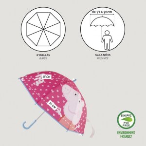 PARASOL PRZECIWDESZCZOWY DLA DZIECI PEPPA PIG ŚWINKA PEPPA 8