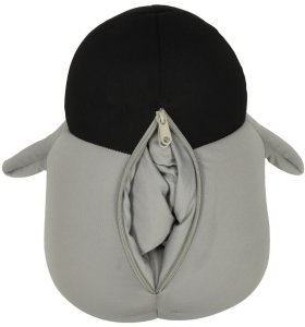 Poduszka podróżna 2w1 rogal pod kark do samochodu samolotu maskotka pingwin 4