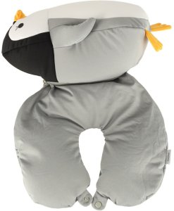 Poduszka podróżna 2w1 rogal pod kark do samochodu samolotu maskotka pingwin 5