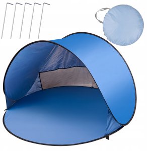 Namiot plażowy duży samorozkładający się automatyczny na plażę parawan ogrodowy XL 146x146cm + pokrowiec 1